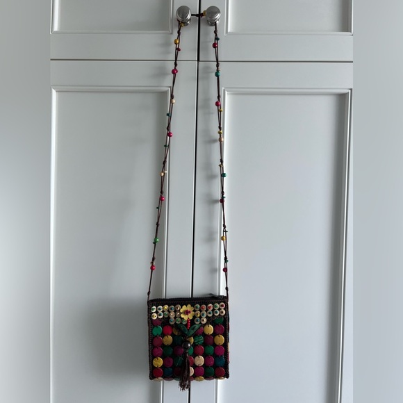 NWOT Summer crossover mini bag. 16x16 cm. Hand made by artisans. Lightweight Fun - Picture 9 of 10